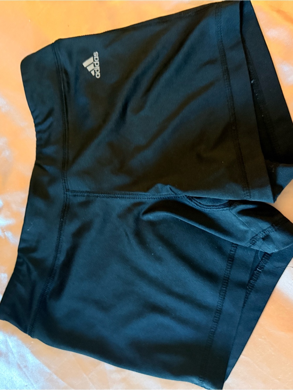 adidas Black Athletic Compression Shorts with Logo